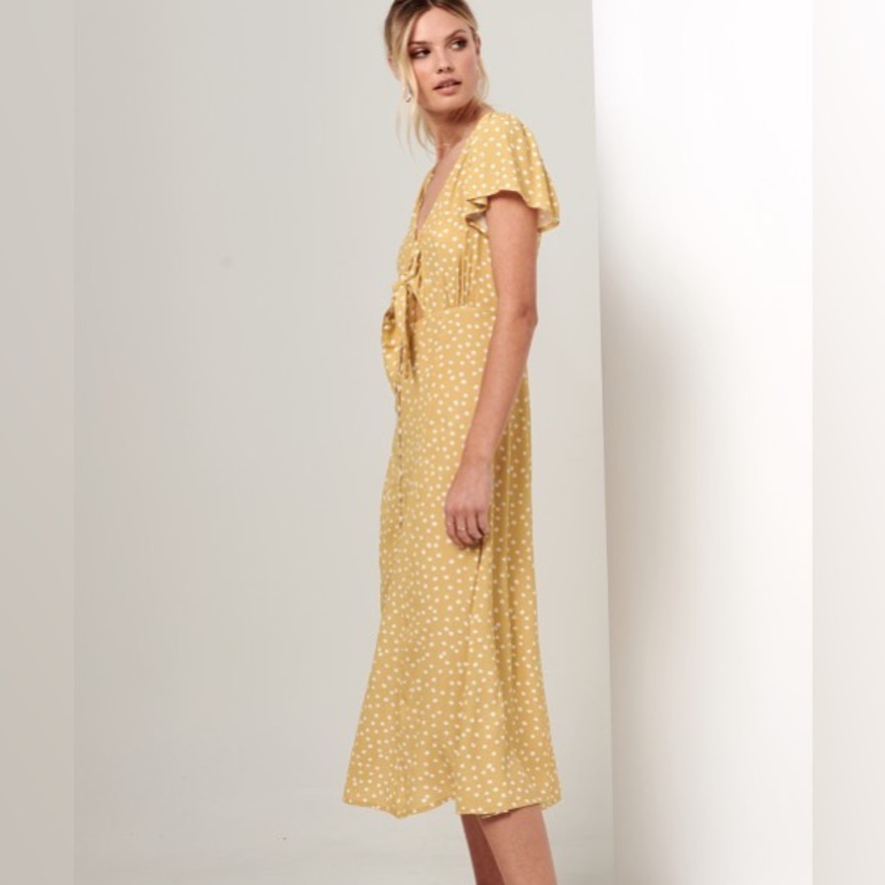 NWOT Kivari Isabella Maise Tie Front Maxi Dress
